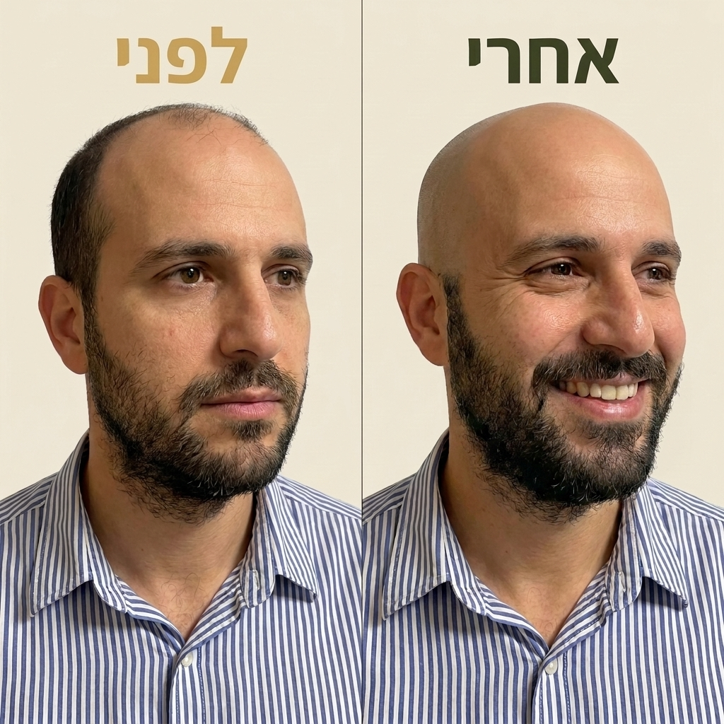 קרחת חלקה ב-90 שניות. בלי גירויים, בלי פציעות ובלי לכלוך